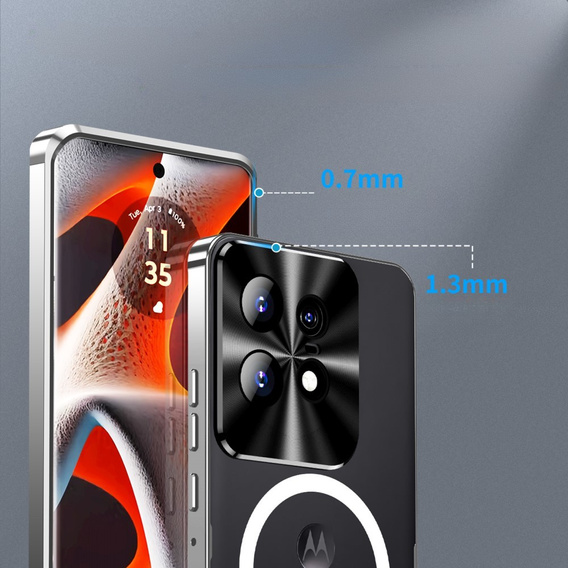 θήκη προστασίας κάμερας για το Motorola Edge 50 Pro 5G, CamShield MagSafe, ασημένια