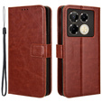 Θήκη με πτερύγιο για Infinix Note 40 Pro Plus, Crazy Horse Wallet, καφέ