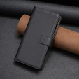 Θήκη με πτερύγιο για Samsung Galaxy A25 5G, Wallet Zipper Pocket, μαύρη