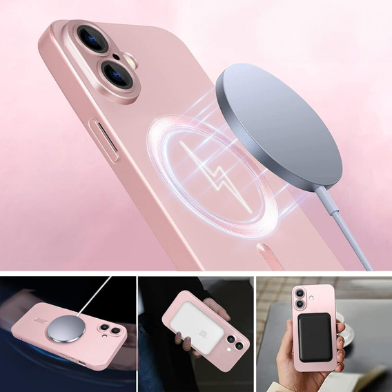 Θήκη για iPhone 16 Plus, ColorMag, για MagSafe, ροζ