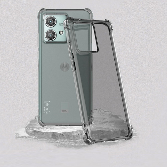 IMAK Θήκη για Motorola Edge 40 Neo, Dropproof, διαφανής / μαύρη