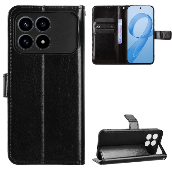 Θήκη με πτυσσόμενο κάλυμμα Crazy Horse Wallet για Xiaomi Poco F8 Pro