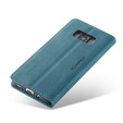 θήκη CASEME για Samsung Galaxy S8, Leather Wallet Case, μπλε