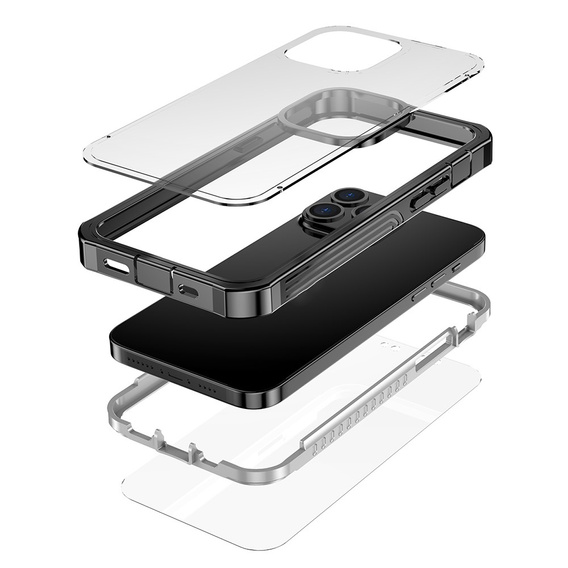 Θήκη για iPhone 13 Pro Max, Shockproof, με μεμβράνη, μπλε