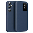 Αναδιπλούμενη θήκη για Samsung Galaxy S24 FE, Smart View Wallet, σκούρο μπλε