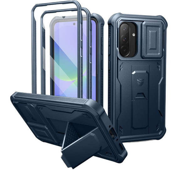 Θωρακισμένη θήκη για Samsung Galaxy A36 5G, Dexnor Full Body (Two Frames), μπλε