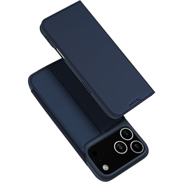 Θήκη Dux Ducis για iPhone 17 Pro Max, Skin Pro, με πτερύγιο, με υποδοχή για κάρτες, μπλε σκούρο μπλε