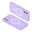 Θήκη για iPhone 17, για MagSafe, glitter, ημιδιαφανές μοβ
