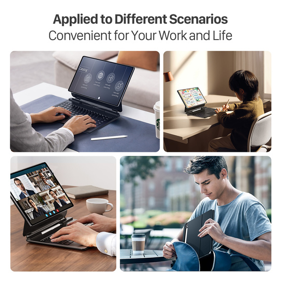 Θήκη με πληκτρολόγιο Bluetooth Dux Ducis για Samsung Galaxy Tab S11 Ultra, μαύρη