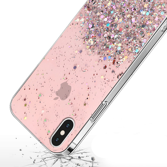 Θήκη για iPhone X/XS, Glittery, ροζ