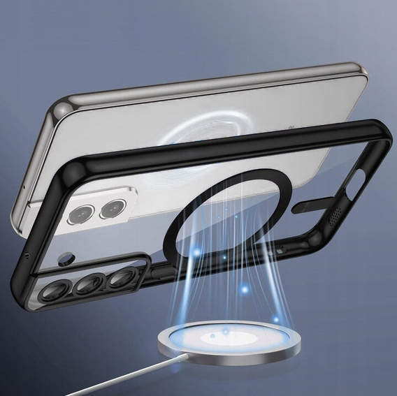 Θήκη για Samsung Galaxy S22, Electro MagSafe, μαύρη + Γυαλί για την οθόνη