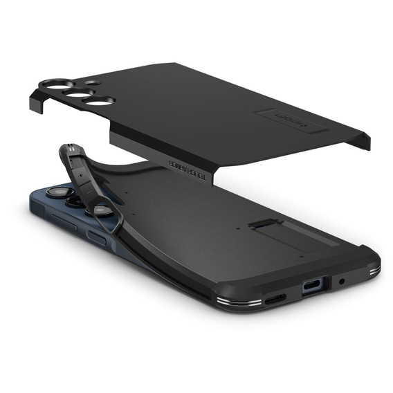 θήκη Spigen για Samsung Galaxy A36 5G, Tough Armor Mag Mag MagSafe, μαύρη + μετριασμένο γυαλί 9H