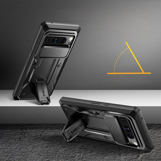 Θήκη για Google Pixel 8 Pro, Tongate MECH Series Clip, μαύρη