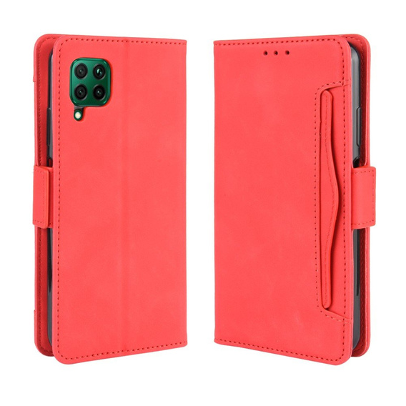 Θήκη με πτερύγιο για Huawei P40 Lite, Card Slot, κόκκινη