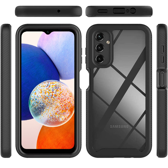 Θήκη για Samsung Galaxy A14 4G/5G, Shockproof, με μεμβράνη, μαύρη
