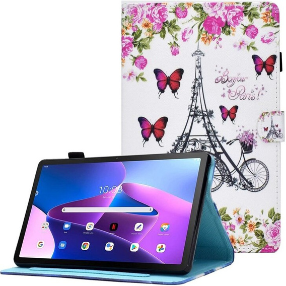 Θήκη για Lenovo Tab M10 Plus 10.6 Gen 3 TB-125F TB-128F, Smartcase, Eiffel Tower