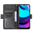 Θήκη με πτερύγιο για Motorola Moto E20/E30/E40, Card Slot, μαύρη