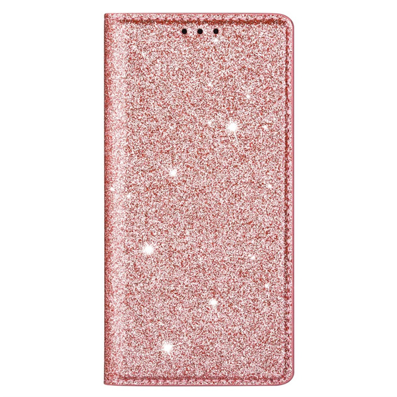 θήκη iPhone 16E, Card Slot Glittery, ροζ