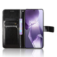 Θήκη με πτερύγιο για OnePlus 13R, Crazy Horse Wallet, μαύρη