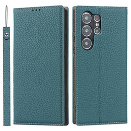 Δερμάτινη θήκη για Samsung Galaxy S23 Ultra, ERBORD Grain Leather, μπλε
