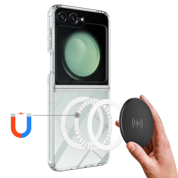 Θήκη για Samsung Galaxy Z Flip7 FE / Z Flip6, Fusion Hybrid, για MagSafe, διαφανής