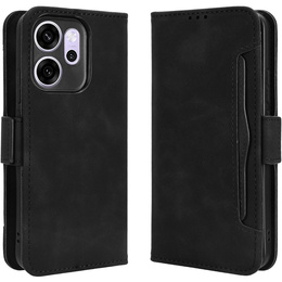 Θήκη πτερύγιο για Oppo Reno 14F, Υποδοχή κάρτας, πορτοφόλι, μαύρο
