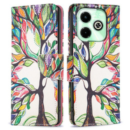 Θήκη με πτερύγιο για Infinix Hot 40i, Wallet, Tree of Life