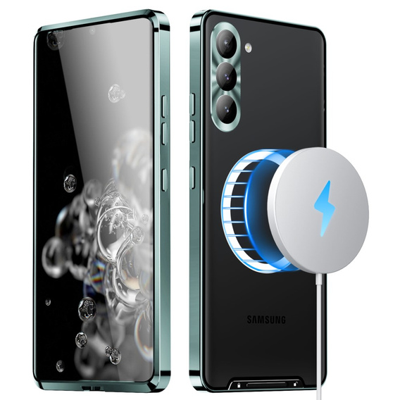θήκη προστασίας κάμερας για το Samsung Galaxy S24+ Plus, CamShield MagSafe, διαφανής / πράσινη