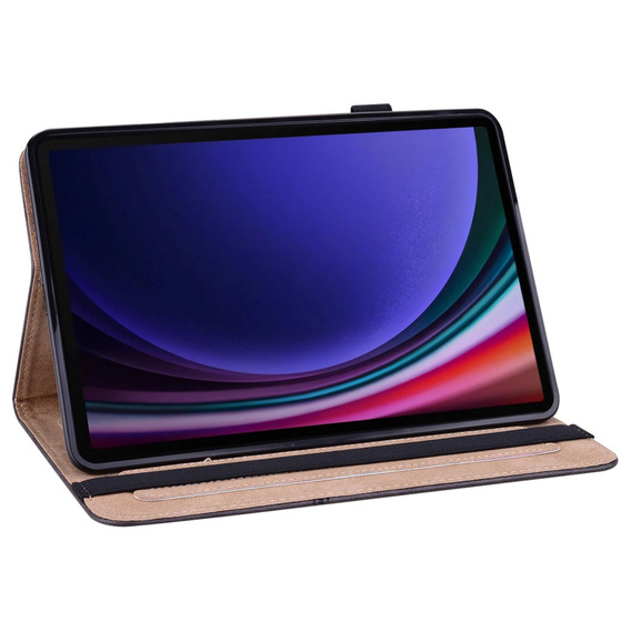 θήκη για Samsung Galaxy Tab S10 Lite / S10 FE / S9 FE / S9, Classic, με υποδοχή γραφίδας, μαύρη