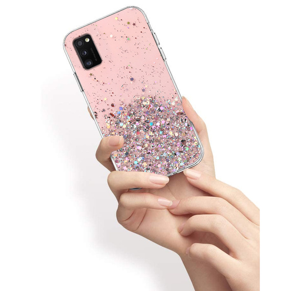 Θήκη για Samsung Galaxy A41, Glittery, ροζ