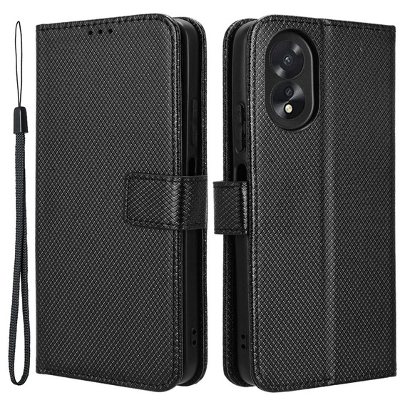 Θήκη με πτερύγιο για Oppo A38 4G / Oppo A18 4G, Wallet Smart Magnet, μαύρη