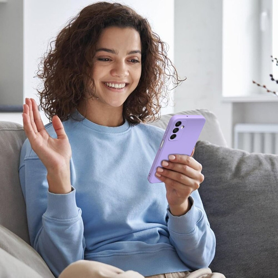 Θήκη για Samsung Galaxy M15 5G, Silicone Lite, μωβ