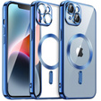 Θήκη για iPhone 14, Electro MagSafe, μπλε + Γυαλί για την οθόνη