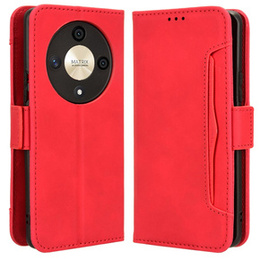 Θήκη με πτερύγιο για Honor Magic 6 Lite 5G, Card Slot, κόκκινη