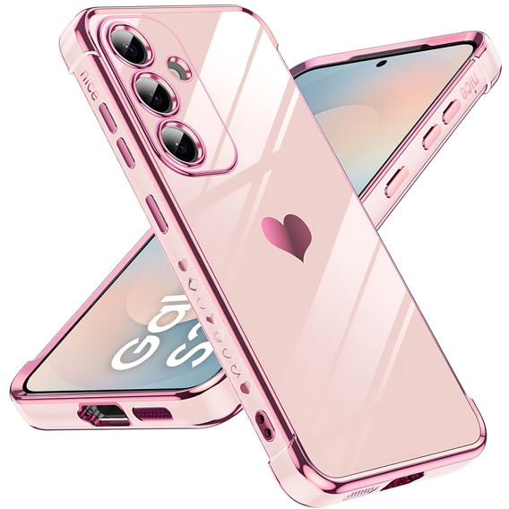 Θήκη για Samsung Galaxy S25 FE, Electro heart, ροζ rose gold