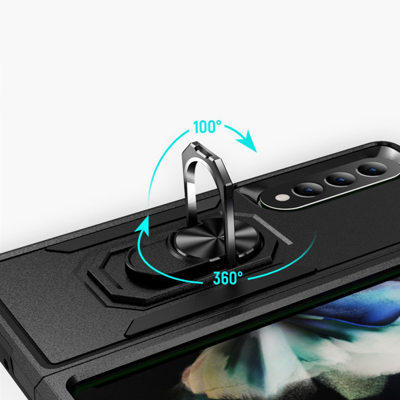 θωρακισμένη θήκη για do Samsung Galaxy Z Fold 4 5G, Nox Case Ring, μαύρη