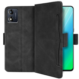 Θήκη με πτερύγιο για Motorola Moto E13, Card Slot, μαύρη