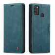 θήκη CASEME για Samsung Galaxy M21, Leather Wallet Case, μπλε