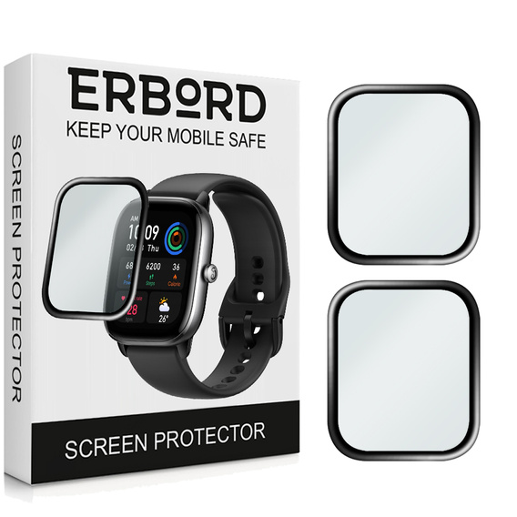 2x υβριδικό γυαλί ERBORD για Amazfit GTS 4 Mini