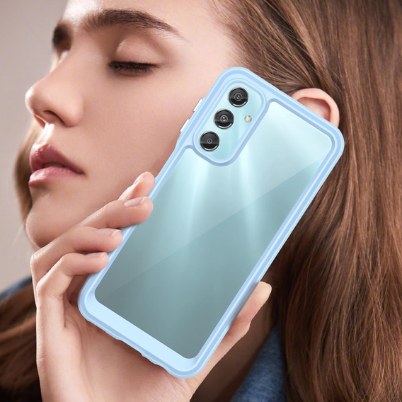 Θήκη για Samsung Galaxy A25 5G, Fusion Hybrid, διαφανής / μπλε + γυαλί 9H 