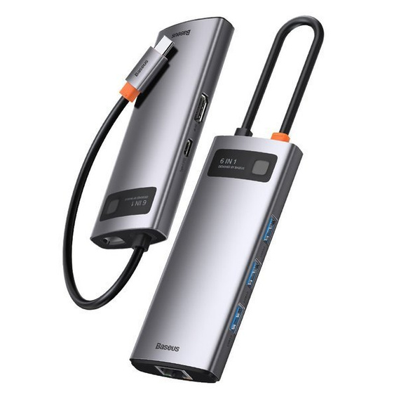 Σταθμός σύνδεσης USB-C 6 σε 1 Metal Gleam Series για συσκευές με USB-C