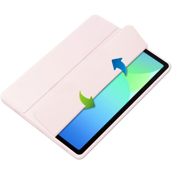 Θήκη για Samsung Galaxy Tab S10 FE+ Plus, Smartcase Hybrid, με χώρο για γραφίδα, ροζ