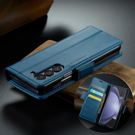 CASEME flip case για Samsung Galaxy Z Fold6 5G, Litchi Wallet, μπλε