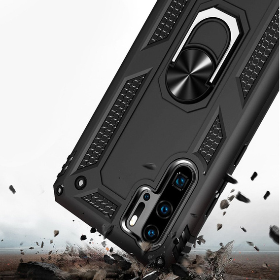 θωρακισμένη θήκη για Huawei P30 Pro, Nox Case Ring, μαύρη