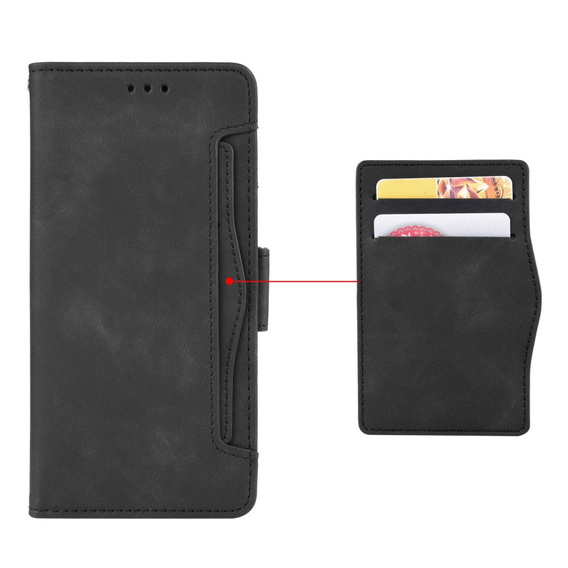 Θήκη με πτερύγιο για Realme 14 Pro 5G, Card Slot, μαύρη