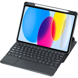 Θήκη πληκτρολογίου για iPad 11" 2025 A16 (11 gen.) / iPad 10.9" 2022 (10 gen.), Rotary 360° Leather, μαύρη
