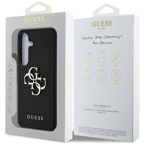Θήκη GUESS Grained Big 4G Logo για Samsung Galaxy S25