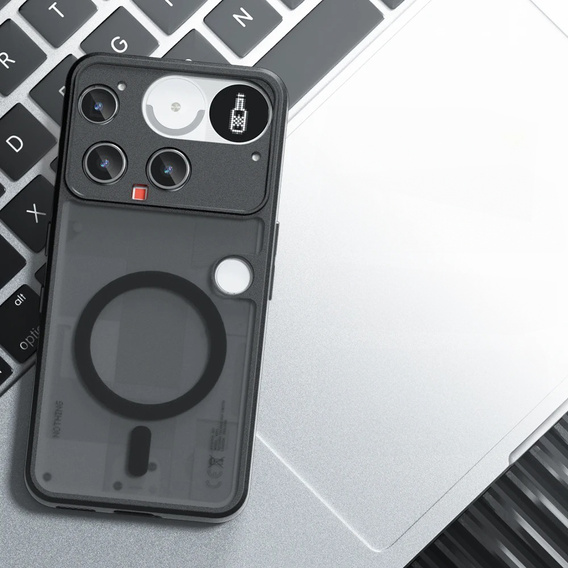 Θήκη για Nothing Phone 3 5G, για MagSafe, ERBORD Μatt Case, μαύρη