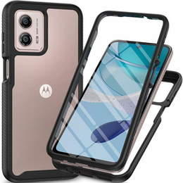 Θήκη για Motorola Moto G53 5G, Shockproof, με μεμβράνη, μαύρη