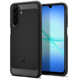 θήκη Spigen για Samsung Galaxy A16 4G/ 5G, Rugged Armor MagSafe, μαύρη + μετριασμένο γυαλί 9H